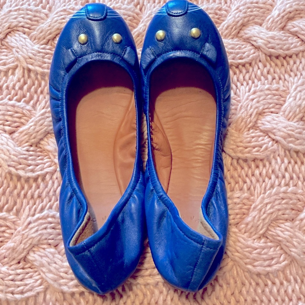 Marc by Marc Jacobs Sacchetto Mouse Flats Blue Leather 38.5/US 8.5